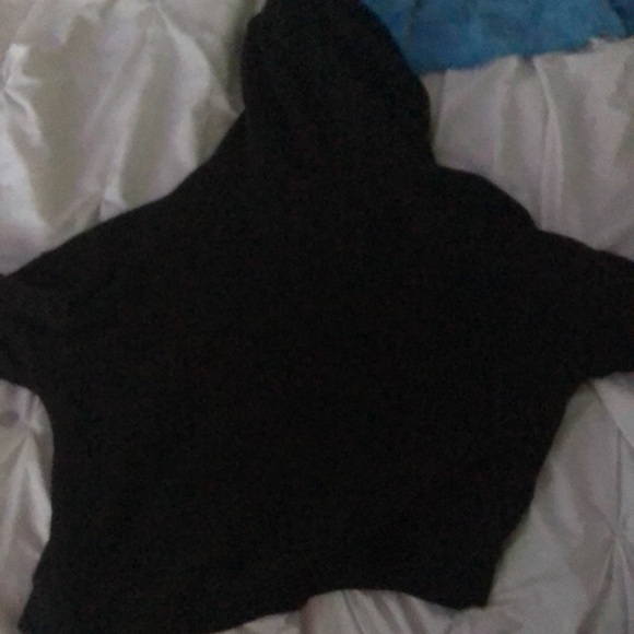 Cropped hoodie,Germinate,black,red,large - Picture 2 of 2